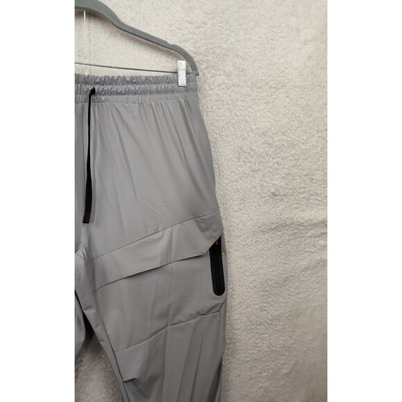AHA Active Men Pants 2XL Gray Nylon Blend Pull On Drawstring Regular Fit Jogger - Picture 3 of 16